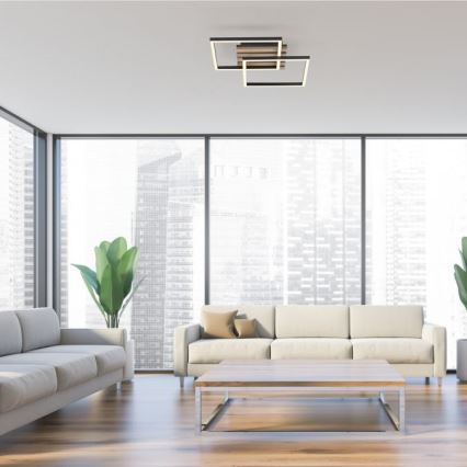 JUST LIGHT. 14053-79 - Φωτιστικό οροφής LED AKUSTIKA LED/15W/230V δρυς/μαύρο