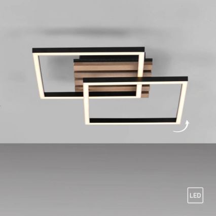 JUST LIGHT. 14053-79 - Φωτιστικό οροφής LED AKUSTIKA LED/15W/230V δρυς/μαύρο