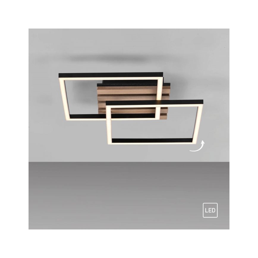 JUST LIGHT. 14053-79 - Φωτιστικό οροφής LED AKUSTIKA LED/15W/230V δρυς/μαύρο