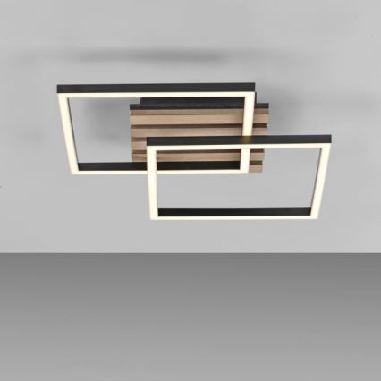 JUST LIGHT. 14053-79 - Φωτιστικό οροφής LED AKUSTIKA LED/15W/230V δρυς/μαύρο