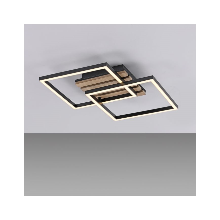 JUST LIGHT. 14053-79 - Φωτιστικό οροφής LED AKUSTIKA LED/15W/230V δρυς/μαύρο