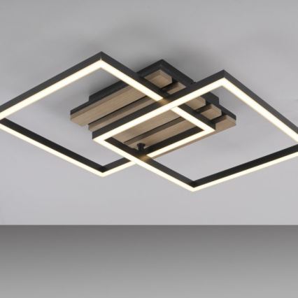 JUST LIGHT. 14053-79 - Φωτιστικό οροφής LED AKUSTIKA LED/15W/230V δρυς/μαύρο