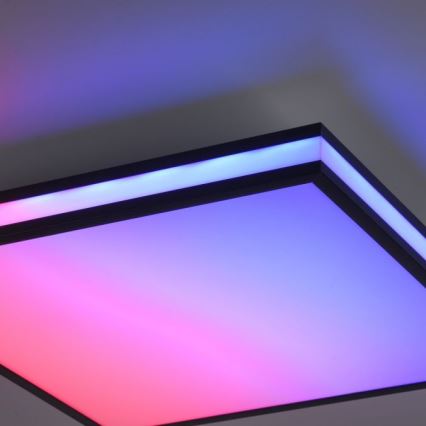 JUST LIGHT. 14110-18 - LED RGBW Dimmable φωτιστικό οροφής MARIO BLACK LED/19,5W/230V 2700-5000K + τηλεχειριστήριο