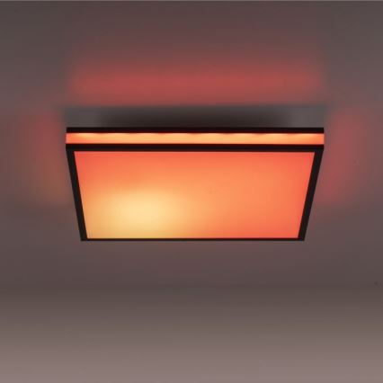 JUST LIGHT. 14110-18 - LED RGBW Dimmable φωτιστικό οροφής MARIO BLACK LED/19,5W/230V 2700-5000K + τηλεχειριστήριο