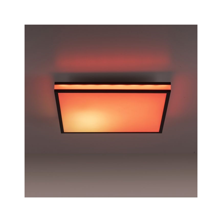 JUST LIGHT. 14110-18 - LED RGBW Dimmable φωτιστικό οροφής MARIO BLACK LED/19,5W/230V 2700-5000K + τηλεχειριστήριο