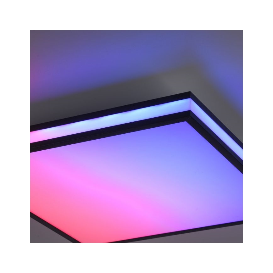 JUST LIGHT. 14110-18 - LED RGBW Dimmable φωτιστικό οροφής MARIO BLACK LED/19,5W/230V 2700-5000K + τηλεχειριστήριο