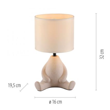 JUST LIGHT. 14190-39 - Επιτραπέζιο φωτιστικό TED 1xE27/25W/230V μπεζ