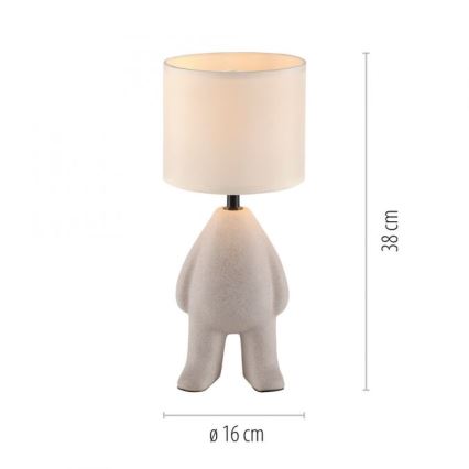 JUST LIGHT. 14191-39 - Επιτραπέζια λάμπα TED 1xE27/25W/230V μπεζ