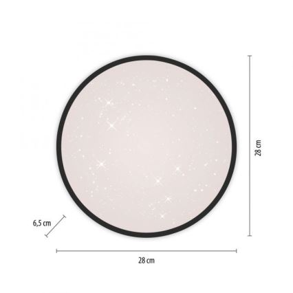 JUST LIGHT. 14293-18 - LED Dimmable φωτιστικό οροφής KYLE LED/10W/230V διάμετρος 28 cm μαύρο