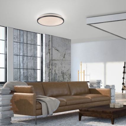 JUST LIGHT. 14293-18 - LED Dimmable φωτιστικό οροφής KYLE LED/10W/230V διάμετρος 28 cm μαύρο