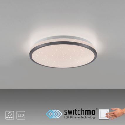 JUST LIGHT. 14293-18 - LED Dimmable φωτιστικό οροφής KYLE LED/10W/230V διάμετρος 28 cm μαύρο