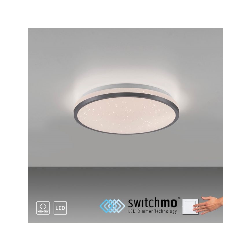 JUST LIGHT. 14293-18 - LED Dimmable φωτιστικό οροφής KYLE LED/10W/230V διάμετρος 28 cm μαύρο