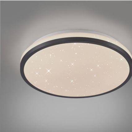 JUST LIGHT. 14293-18 - LED Dimmable φωτιστικό οροφής KYLE LED/10W/230V διάμετρος 28 cm μαύρο