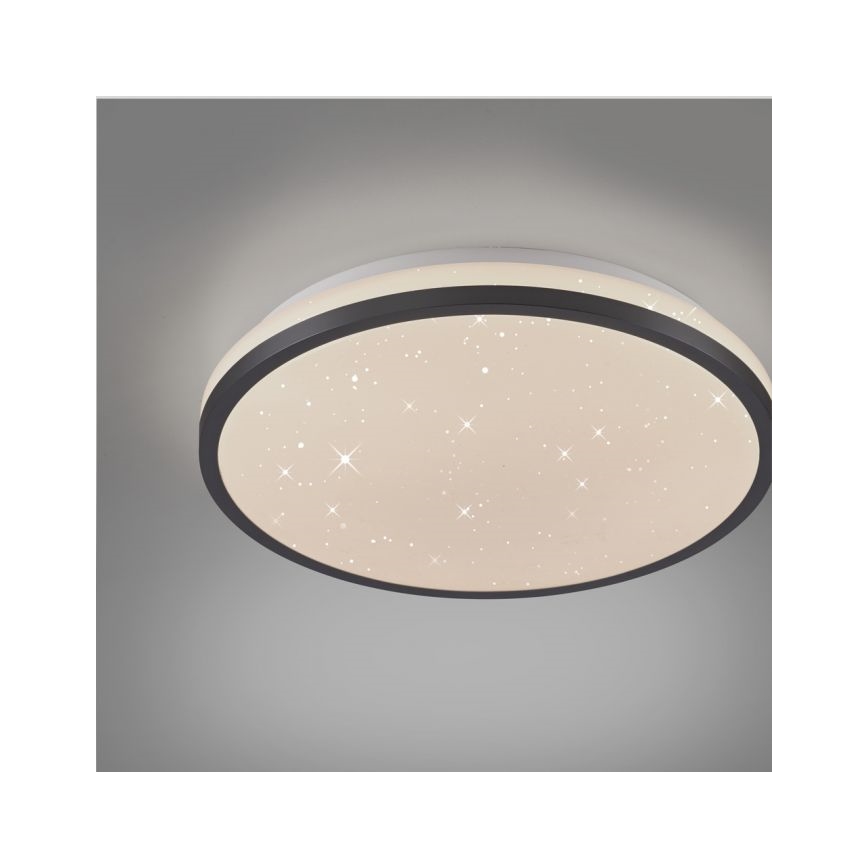 JUST LIGHT. 14293-18 - LED Dimmable φωτιστικό οροφής KYLE LED/10W/230V διάμετρος 28 cm μαύρο