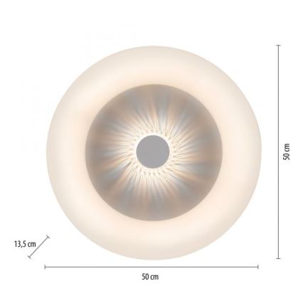 JUST LIGHT. 14383-16 - LED Dimmable φωτιστικό οροφής VERTIGO LED/26W/230V 2700-5000K λευκό + τηλεχειριστήριο