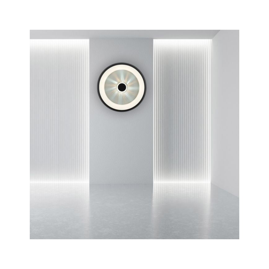 JUST LIGHT. 14384-18 - LED Dimmable φωτιστικό οροφής VERTIGO LED/29W/230V 2700-5000K μαύρο + τηλεχειριστήριο