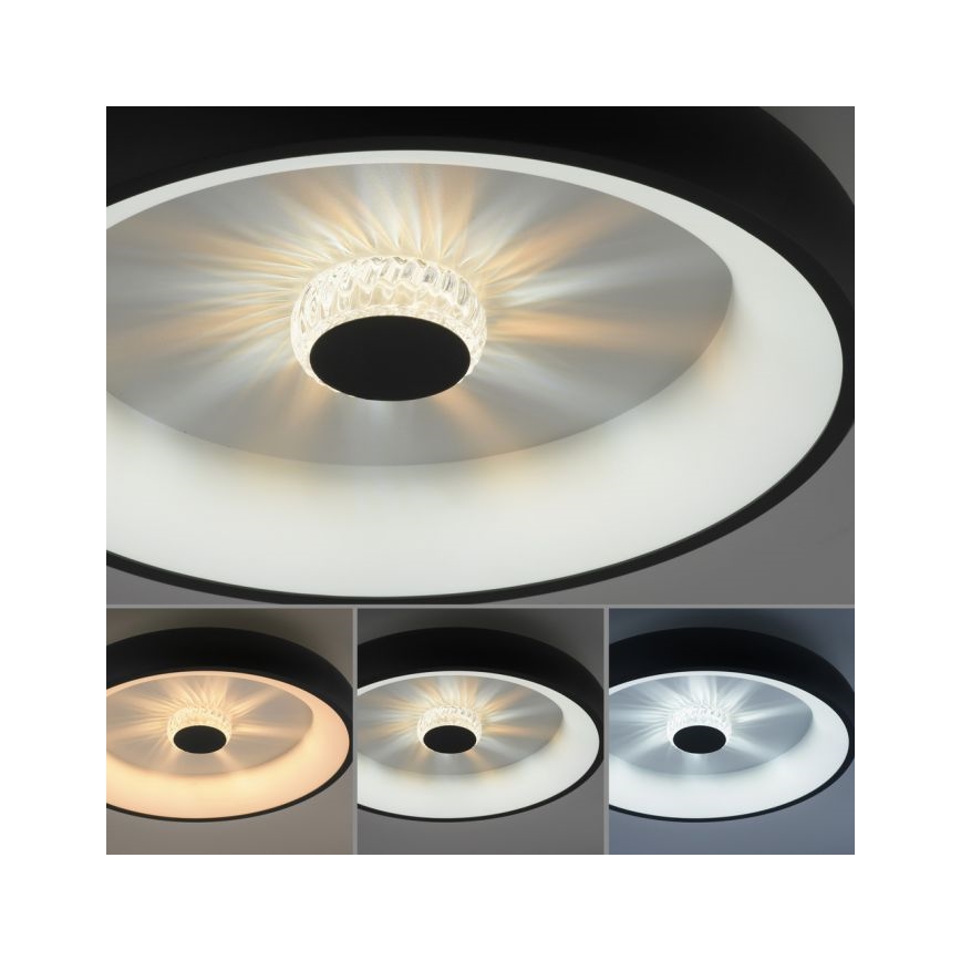 JUST LIGHT. 14384-18 - LED Dimmable φωτιστικό οροφής VERTIGO LED/29W/230V 2700-5000K μαύρο + τηλεχειριστήριο