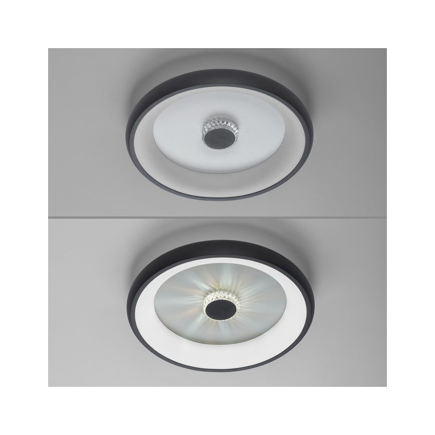 JUST LIGHT. 14384-18 - LED Dimmable φωτιστικό οροφής VERTIGO LED/29W/230V 2700-5000K μαύρο + τηλεχειριστήριο