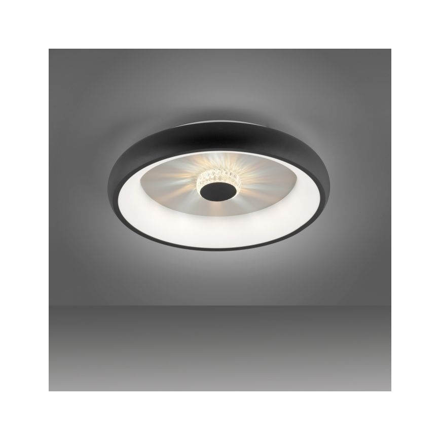 JUST LIGHT. 14384-18 - LED Dimmable φωτιστικό οροφής VERTIGO LED/29W/230V 2700-5000K μαύρο + τηλεχειριστήριο