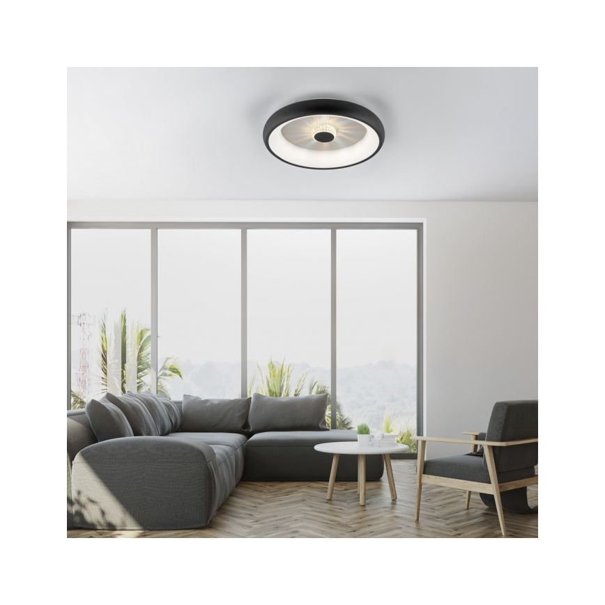 JUST LIGHT. 14384-18 - LED Dimmable φωτιστικό οροφής VERTIGO LED/29W/230V 2700-5000K μαύρο + τηλεχειριστήριο