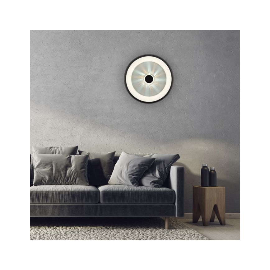 JUST LIGHT. 14384-18 - LED Dimmable φωτιστικό οροφής VERTIGO LED/29W/230V 2700-5000K μαύρο + τηλεχειριστήριο