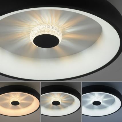 JUST LIGHT. 14384-18 - LED Dimmable φωτιστικό οροφής VERTIGO LED/29W/230V 2700-5000K μαύρο + τηλεχειριστήριο