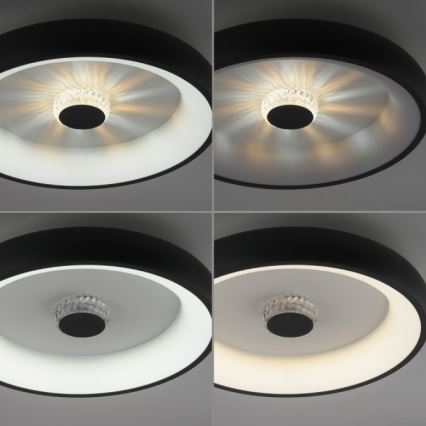 JUST LIGHT. 14384-18 - LED Dimmable φωτιστικό οροφής VERTIGO LED/29W/230V 2700-5000K μαύρο + τηλεχειριστήριο
