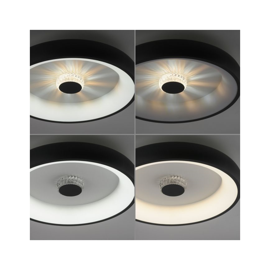 JUST LIGHT. 14384-18 - LED Dimmable φωτιστικό οροφής VERTIGO LED/29W/230V 2700-5000K μαύρο + τηλεχειριστήριο