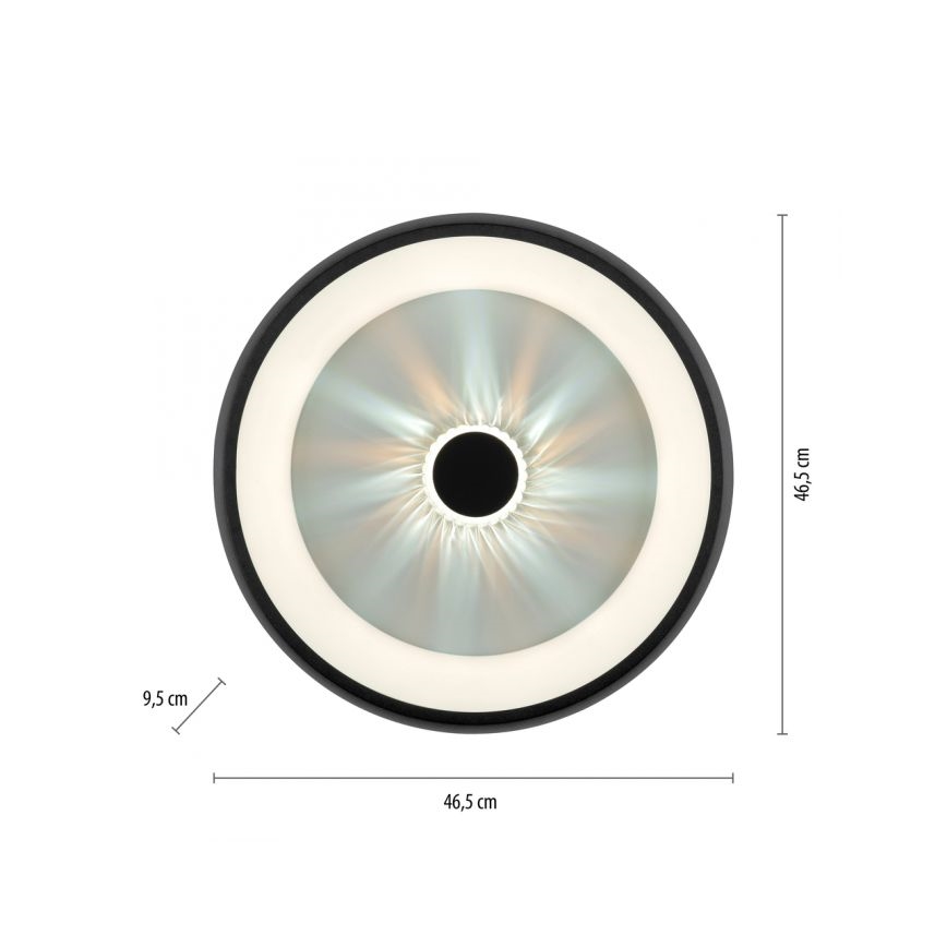 JUST LIGHT. 14384-18 - LED Dimmable φωτιστικό οροφής VERTIGO LED/29W/230V 2700-5000K μαύρο + τηλεχειριστήριο