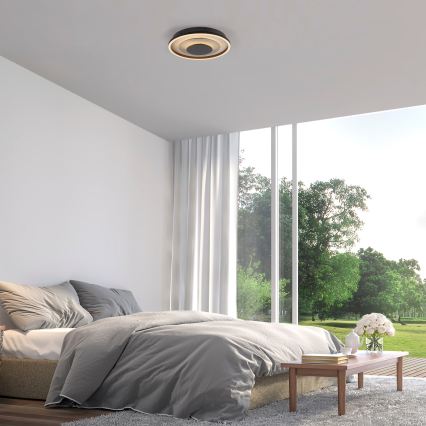 JUST LIGHT. 14409-21 - LED Φωτιστικό οροφής GLITTY LED/22W/230V Ø 40 εκ. μαύρο