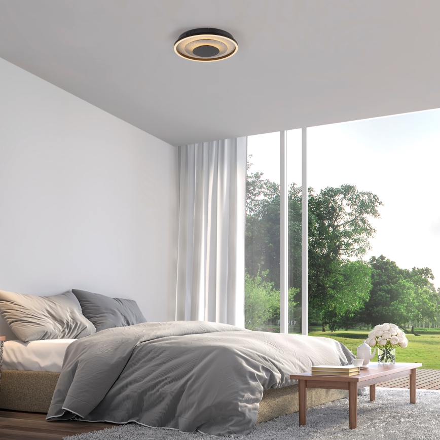 JUST LIGHT. 14409-21 - LED Φωτιστικό οροφής GLITTY LED/22W/230V Ø 40 εκ. μαύρο