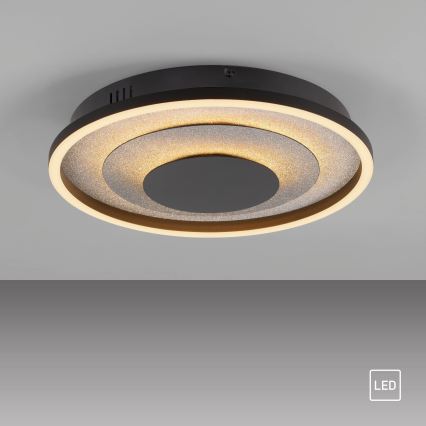 JUST LIGHT. 14409-21 - LED Φωτιστικό οροφής GLITTY LED/22W/230V Ø 40 εκ. μαύρο