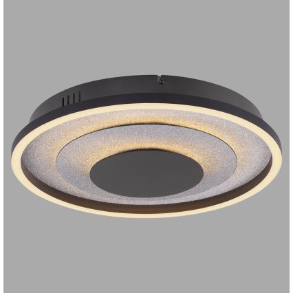 JUST LIGHT. 14409-21 - LED Φωτιστικό οροφής GLITTY LED/22W/230V Ø 40 εκ. μαύρο