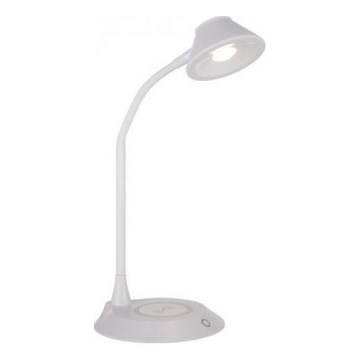 JUST LIGHT. 14414-16 - Ρυθμιζόμενη ευέλικτη επιτραπέζια λάμπα LED με αφής έλεγχο και ασύρματη φόρτιση PUCKI LED/4,5W/230V λευκή