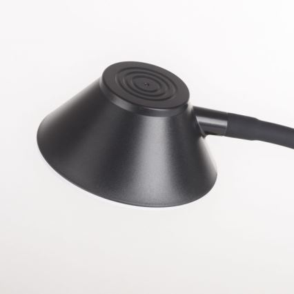 JUST LIGHT. 14414-18 - LED Ρυθμιζόμενο ευέλικτο επιτραπέζιο φωτιστικό με ασύρματη φόρτιση PUCKI LED/4,5W/230V μαύρο