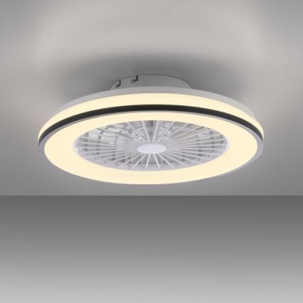 JUST LIGHT. 14447-18 - LED RGBW Dimmable ανεμιστήρας οροφής με ένα φωστικό LENO LED/44W/230V 3000-6500K διάμετρος 48,6 cm λευκό + τηλεχειριστήριο