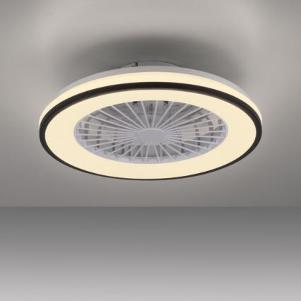 JUST LIGHT. 14447-18 - LED RGBW Dimmable ανεμιστήρας οροφής με ένα φωστικό LENO LED/44W/230V 3000-6500K διάμετρος 48,6 cm λευκό + τηλεχειριστήριο