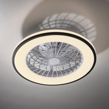 JUST LIGHT. 14447-18 - LED RGBW Dimmable ανεμιστήρας οροφής με ένα φωστικό LENO LED/44W/230V 3000-6500K διάμετρος 48,6 cm λευκό + τηλεχειριστήριο