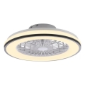 JUST LIGHT. 14447-18 - LED RGBW Ρυθμιζόμενος ανεμιστήρας οροφής με φωτισμό LENO LED/44W/2300V 3000-6500K Ø 48,6 cm λευκό + τηλεχειριστήριο