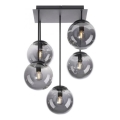 JUST LIGHT. 14602-18 - Κρεμαστό φωτιστικό WIDOW 5xE14/25W/230V μαύρο