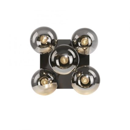 JUST LIGHT. 14602-18 - Κρεμαστό φωτιστικό WIDOW 5xE14/25W/230V μαύρο