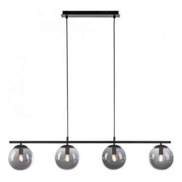 JUST LIGHT. 14604-18 - Κρεμαστό φωτιστικό οροφής WIDOW 4xE14/25W/230V μαύρο