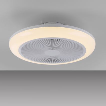 JUST LIGHT. 14623-16 - LED RGBW Ρυθμιζόμενος ανεμιστήρας οροφής με φως BRENDA LED/22W/230V 3000-6000K Ø 46 cm λευκό + τηλεχειριστήριο
