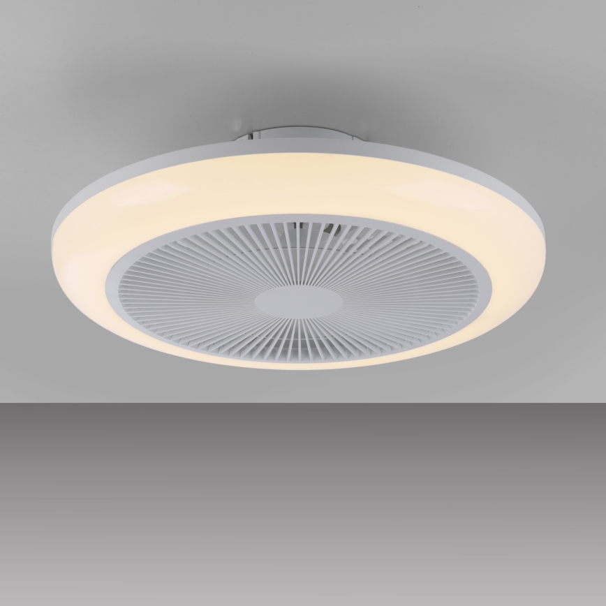 JUST LIGHT. 14623-16 - LED RGBW Ρυθμιζόμενος ανεμιστήρας οροφής με φως BRENDA LED/22W/230V 3000-6000K Ø 46 cm λευκό + τηλεχειριστήριο