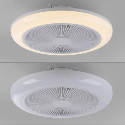 JUST LIGHT. 14623-16 - LED RGBW Ρυθμιζόμενος ανεμιστήρας οροφής με φως BRENDA LED/22W/230V 3000-6000K Ø 46 cm λευκό + τηλεχειριστήριο