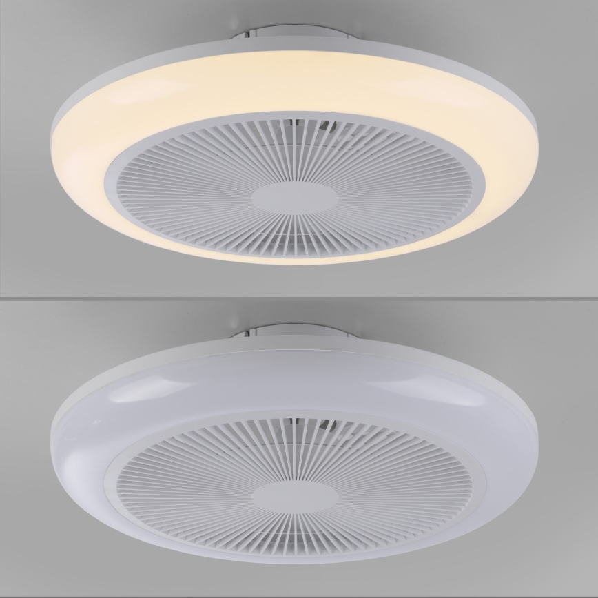 JUST LIGHT. 14623-16 - LED RGBW Ρυθμιζόμενος ανεμιστήρας οροφής με φως BRENDA LED/22W/230V 3000-6000K Ø 46 cm λευκό + τηλεχειριστήριο