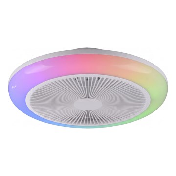 JUST LIGHT. 14623-16 - LED RGBW Ρυθμιζόμενος ανεμιστήρας οροφής με φως BRENDA LED/22W/230V 3000-6000K Ø 46 cm λευκό + τηλεχειριστήριο