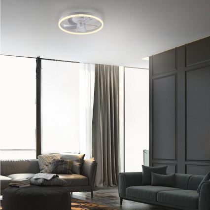 JUST LIGHT. 14624-16 - Ρυθμιζόμενος ανεμιστήρας οροφής με LED φωτισμό RITA LED/22W/230V 3000-6000K, διάμ. 50 cm, λευκό + τηλεχειριστήριο