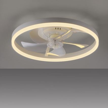 JUST LIGHT. 14624-16 - Ρυθμιζόμενος ανεμιστήρας οροφής με LED φωτισμό RITA LED/22W/230V 3000-6000K, διάμ. 50 cm, λευκό + τηλεχειριστήριο