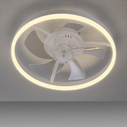 JUST LIGHT. 14624-16 - Ρυθμιζόμενος ανεμιστήρας οροφής με LED φωτισμό RITA LED/22W/230V 3000-6000K, διάμ. 50 cm, λευκό + τηλεχειριστήριο